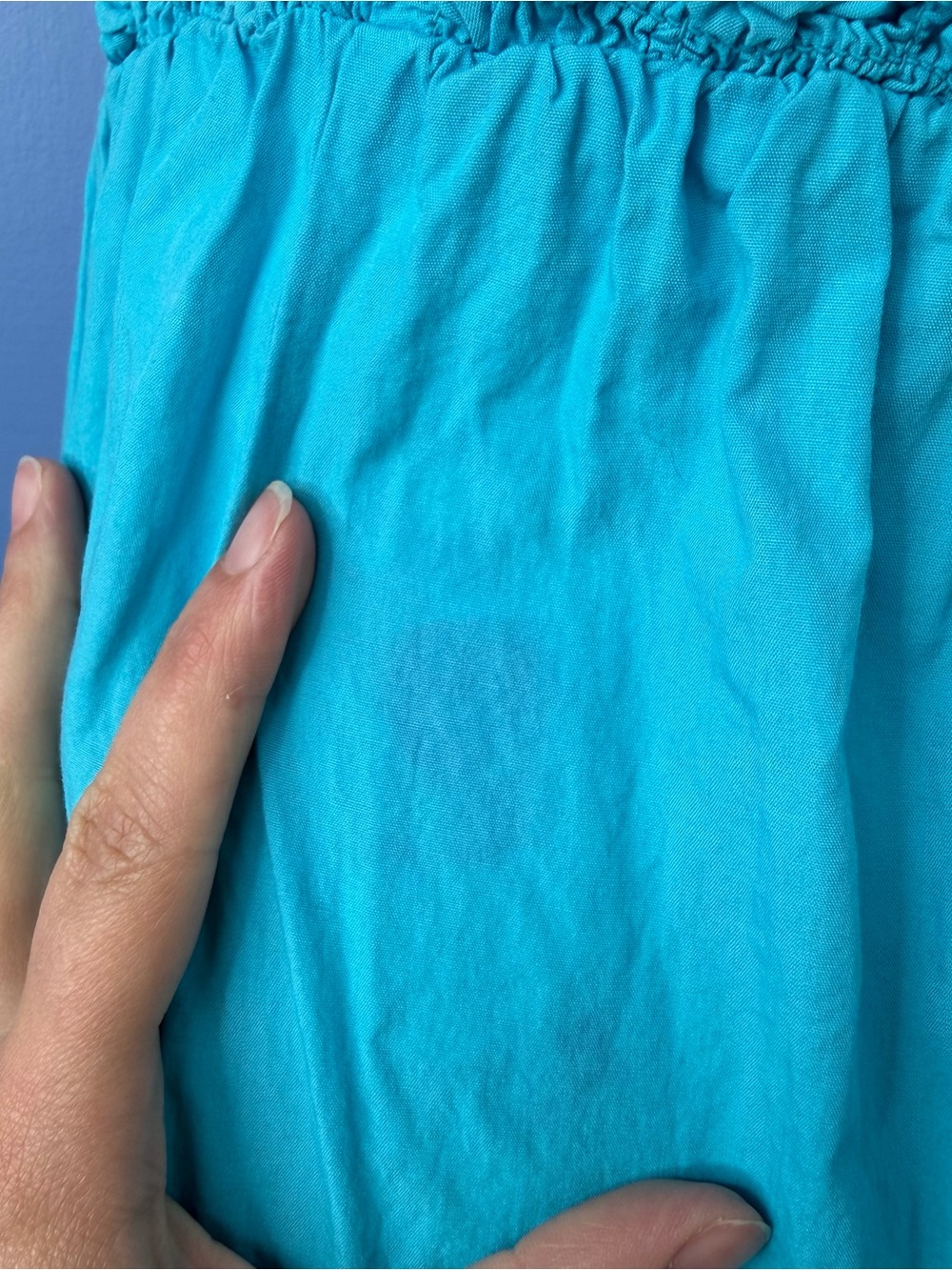 Saylor Mariah Smocked Mini Dress Turquoise Size Small - Picture 6 of 9